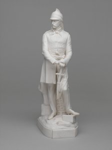 Parian ware statuette of Lieutenant (later Major) William Hodson by Ltd Mintons