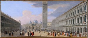 Piazza San Marco, Venice by Luca Carlevarijs
