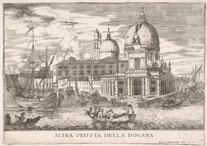 Plate 61: View of the customs house Dogana da Mar at the confluence of the Grand Canal, 1703 by Luca Carlevarijs