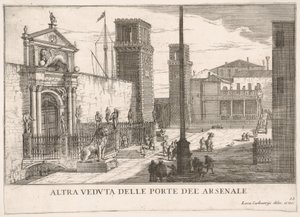 View of the Gate of the Shipyard and Armory Complex Arsenale, Venice, 1703 by Luca Carlevarijs