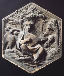 Music (Orpheus) by Luca Della Robbia