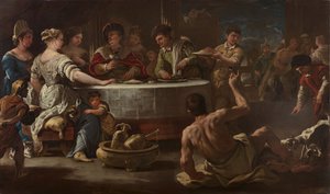 Dives and Lazarus by Luca Giordano