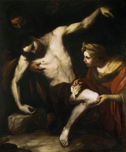 Saint Sebastian Tended by Saint Irene by Luca Giordano