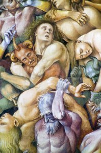 Damned in hell, from Last Judgment fresco cycle