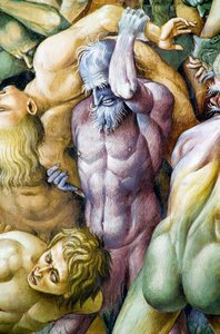 Damned in hell, from Last Judgment fresco cycle