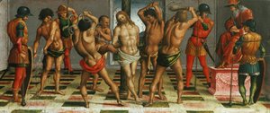 The Flagellation of Christ, Lamentation over the Dead Christ, Predella Panel, 1502 by Luca Signorelli