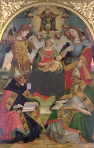 The Trinity, Madonna and Child, Angels and Saints by Luca Signorelli