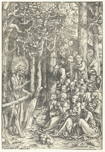 John the Baptist Preaching to People by Lucas Cranach