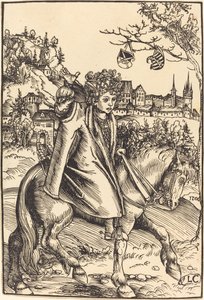 A Saxon Prince on Horseback by Lucas Cranach the Elder