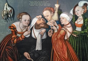 Hercules at the Court of Omphale by Lucas Cranach the Elder
