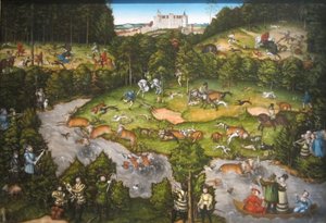 Hunting near Hartenfels Castle by Lucas Cranach the Elder