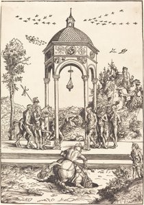 Marcus Curtius Plunging into the Chasm by Lucas Cranach the Elder