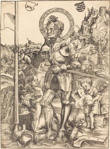Saint George Standing, with Two Angels by Lucas Cranach the Elder