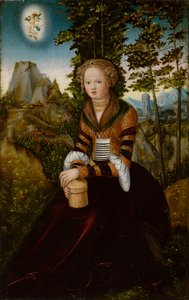 The Magdalen seated before a tree by Lucas Cranach the Elder
