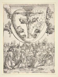 The Virgin, Saint John, Saint Lawrence, and Saint Roch with the Arms of the Sacred Heart by Lucas Cranach the Elder