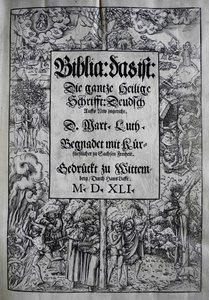 Cover Design of the Bible by Martin Luther, 1541 by Lucas Cranach the Younger