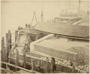Construction of the expanded Limehouse Basin, London by Lucas and Tuck
