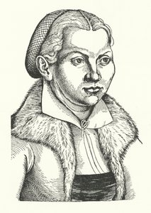 Katharina von Bora, wife of German Protestant reformer Martin Luther by Lucas the Elder (after) Cranach
