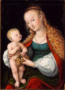 The Virgin and Child with a Bunch of Grapes
