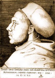 Martin Luther as a monk by Lucas the Elder Cranach