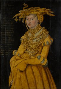 Portrait of Catherine of Mecklenburg, Duchess Consort of Saxony (1487-1561) by Lucas the Elder Cranach