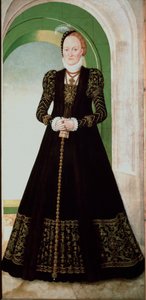Portrait of Anne of Denmark, Wife of Prince Elector Augustus of Saxony by Lucas the Younger Cranach