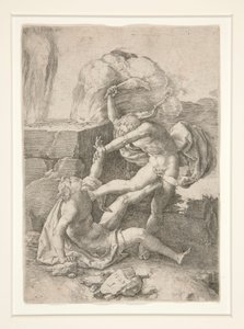 Cain Killing Abel, from the History of Adam and Eve by Lucas van Leyden