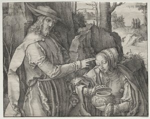 Christ as a Gardener Appearing to St. Mary Magdalen by Lucas van Leyden