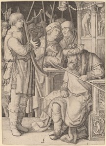 David Playing the Harp before Saul by Lucas van Leyden