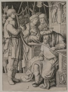 David Playing the Harp Before Saul, c. 1508