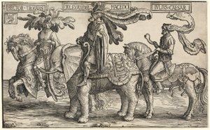 Hector of Troy, Alexander of Macedon, Julius Caesar, from The Nine Heroes by Lucas van Leyden