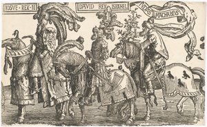 Joshua, David, Judas Maccabees by Lucas van Leyden