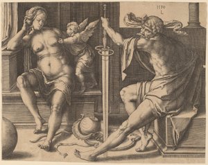 Mars, Venus, and Cupid by Lucas van Leyden