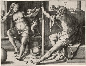Mars, Venus, and Cupid by Lucas van Leyden
