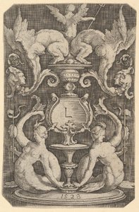 Panel of Ornament with Two Sirens by Lucas van Leyden