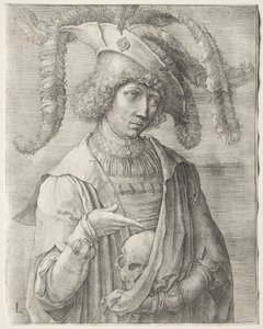 Portrait of a Young Man with a Skull by Lucas van Leyden