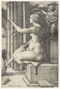Justice (title on object) Seven Virtues (series title)