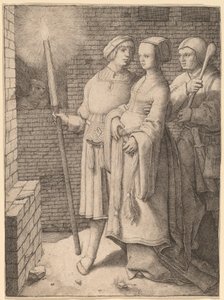 The Man with the Torch and a Woman Followed by a Fool by Lucas van Leyden