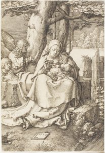 The Virgin and Child with Two Angels by Lucas van Leyden