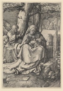 The Virgin and Child with Two Angels, 1523 by Lucas van Leyden