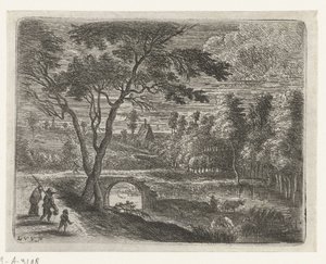 Landscape with Ruins of a Bridge (Small Landscapes Series) by Lucas van Uden