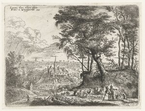 Landscape with a Distant Manor (Small Landscapes) by Lucas van Uden