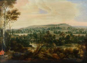 Wooded Landscape with Saint Hubert
