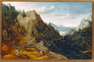 Landscape with Ironworks by Lucas van Valckenborch