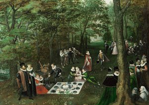 Spring. The Picnic by Lucas van Valckenborch