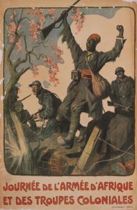 Poster Celebrating the Unity of French and Colonial Forces by Lucien Hector Jonas