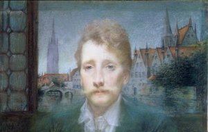 Portrait of Georges Rodenbach by Lucien Levy Dhurmer