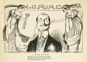 Illustration in Le Rire, 23/03/12 - the question of the beard by Lucien Metivet