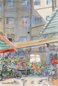 Orange Dusters Drying, Mahane Yehuda, Jerusalem