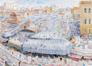 View from the Balcony, Mahane Yehuda, Jerusalem by Lucy Willis